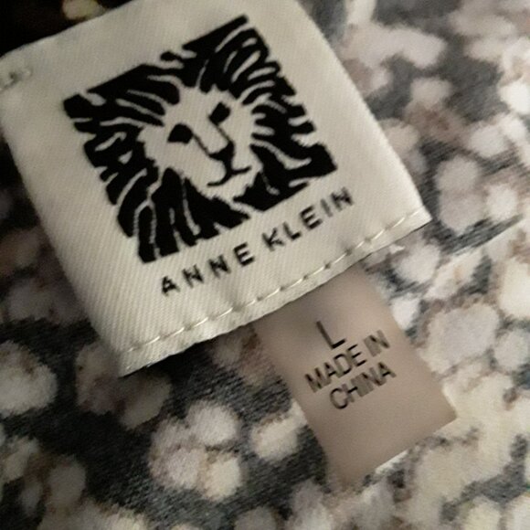 Anne Klein lovely colorful gold zipper neckline top size L - Picture 4 of 11